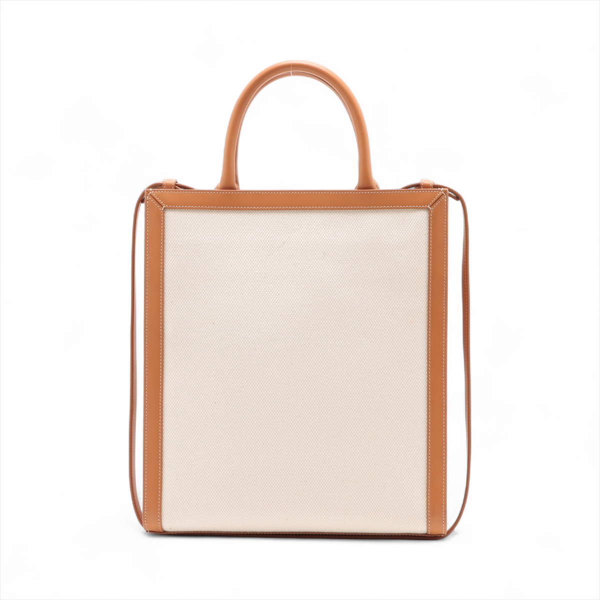 セリーヌ バーティカル カバ トートバッグ 2way キャンバス レザー CELINE◇バーティカル カバ/バイカラー/2WAY/トートバッグ