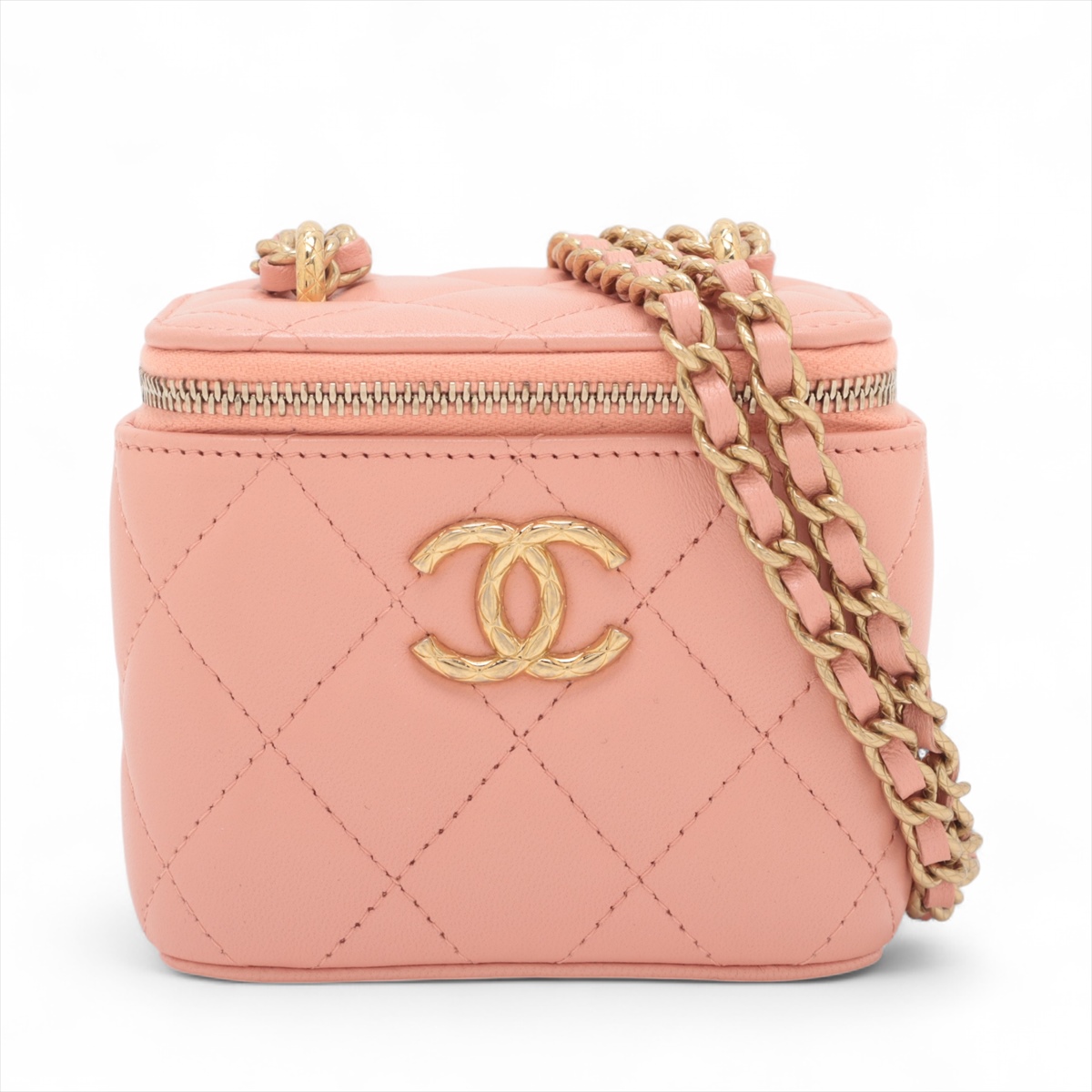 新品CHANELシャネルバニティショルダーバッグピンクゴールド金具