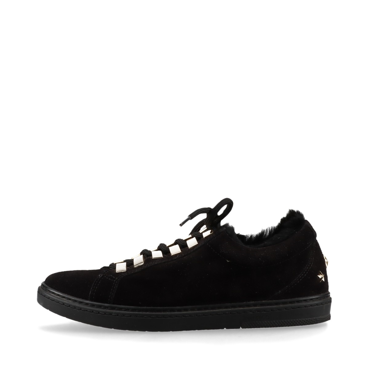 ■新品級■ JIMMY CHOO フラットシューズ スエード 黒 1863T 代引き不可】 ジミーチュウ WHEEL フラットシューズ スエード 黒