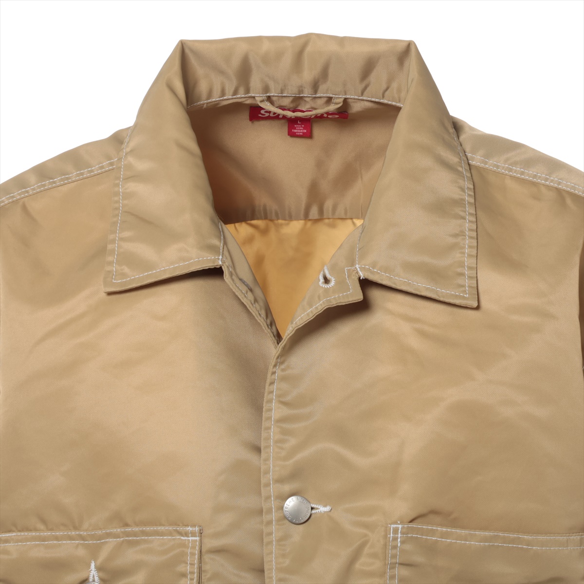 Supreme 24ss Nylon chore coat Tan Lサイズ Supreme 24SS Nylon Jacket L Men's Beige Nylon Chore Coat | eBay