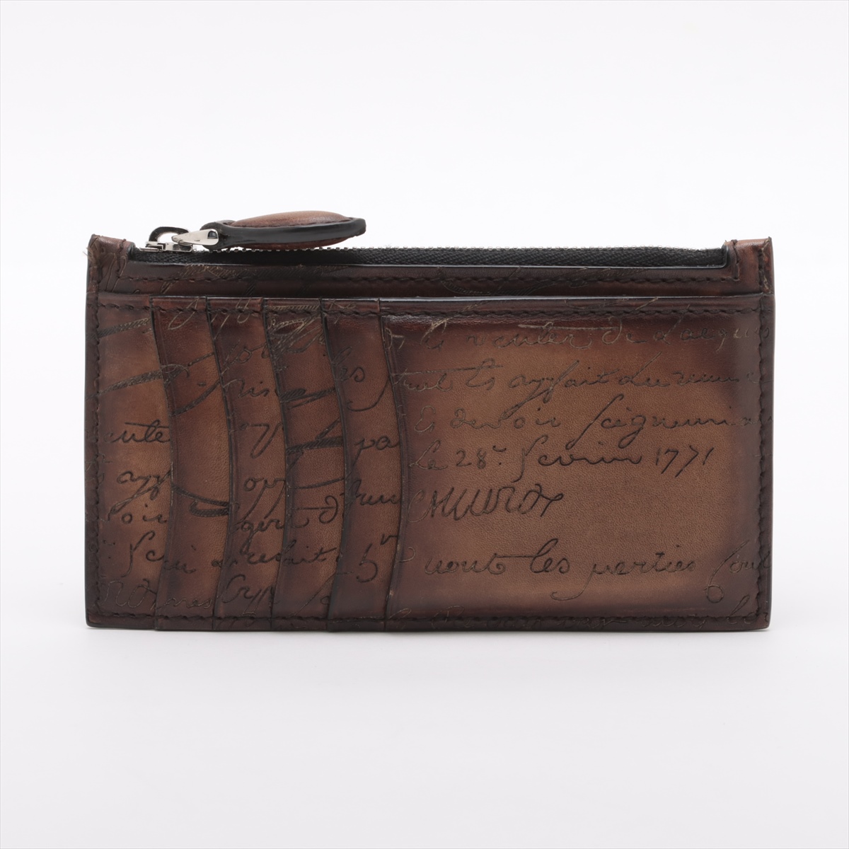 Berluti ワパ レザー ケース　カリグラフィ　ラウンドジップ　メンズ Berluti ワパ レザー ケース カリグラフィ ラウンドジップ メンズ