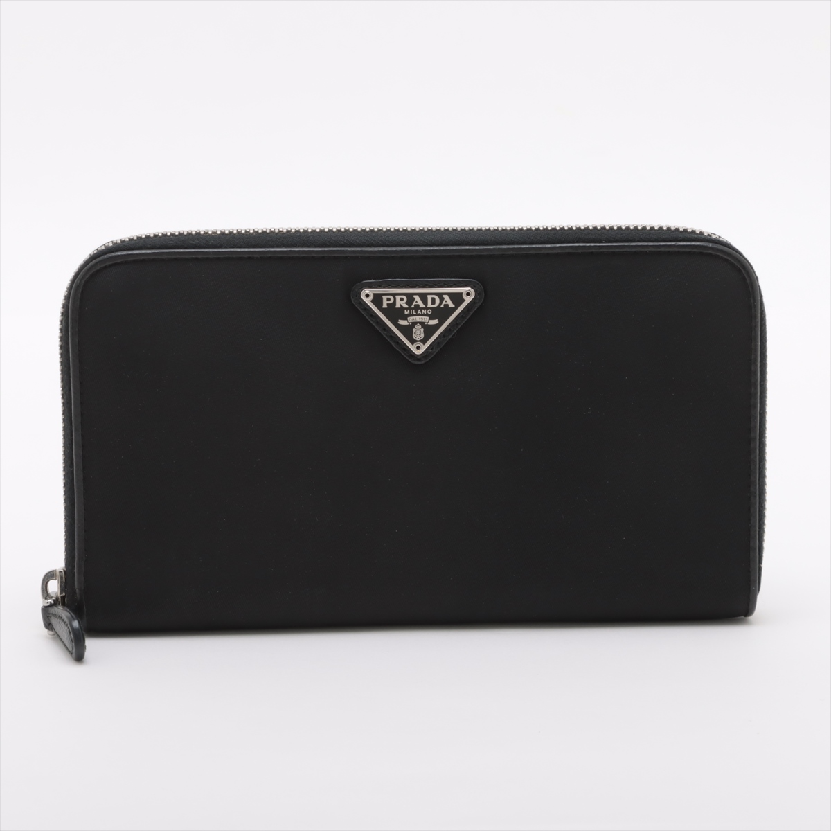 PRADA ネイビー 長財布 レザー ナイロン 1MH037