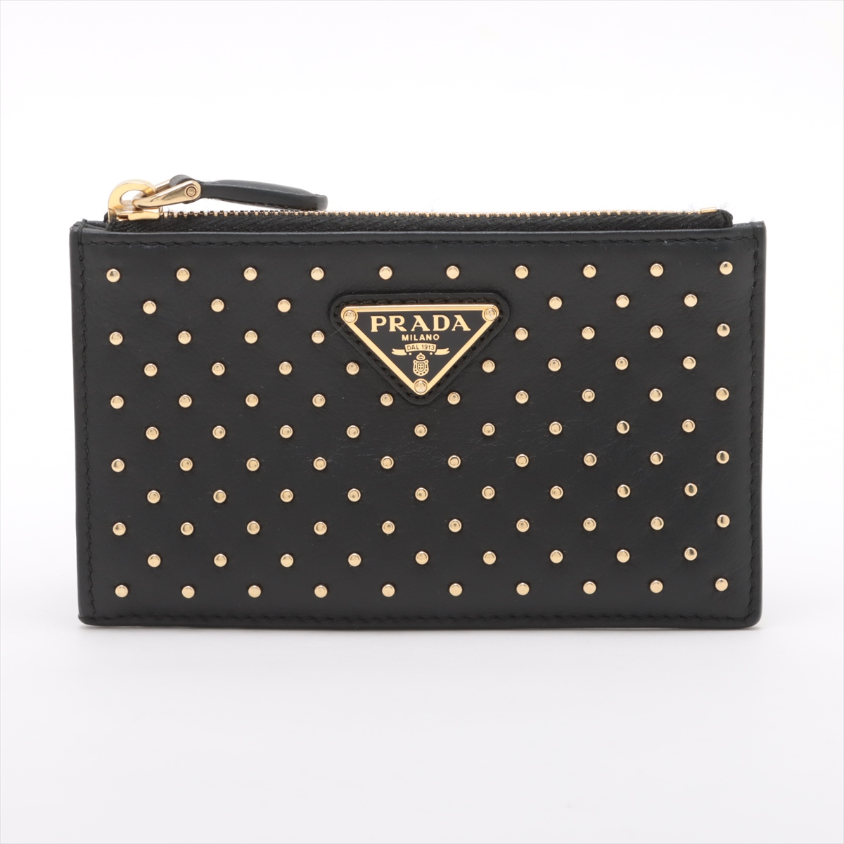 PRADA ブラック レザー コインケース