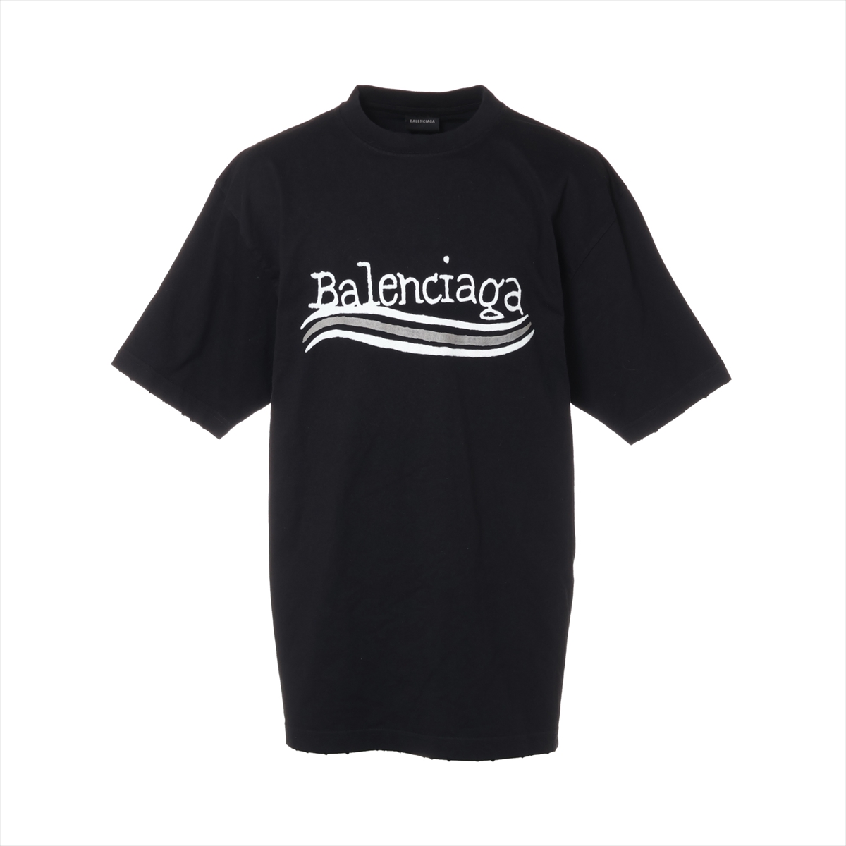 バレンシアガ 23年 コットン Tシャツ S メンズ ブラック 641655