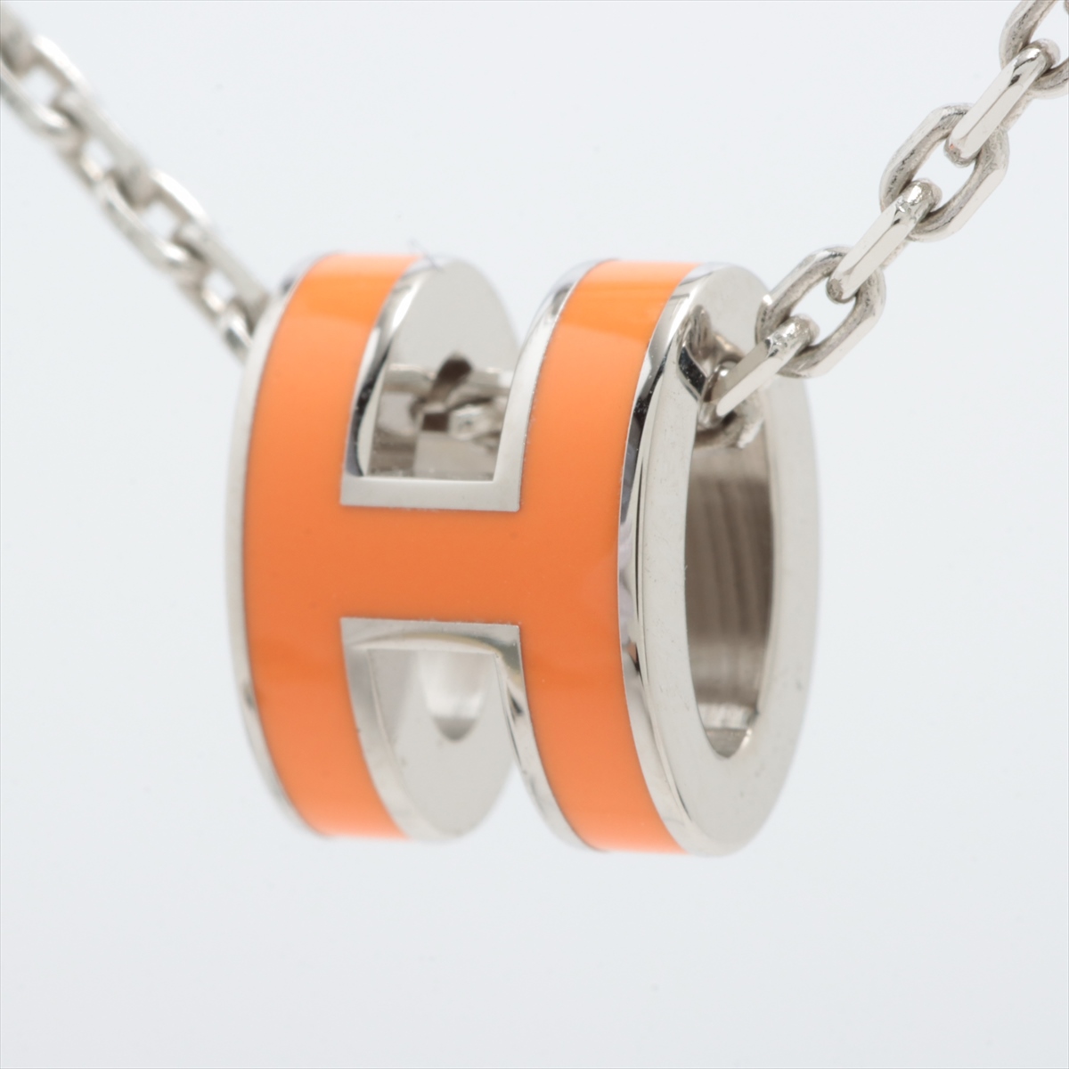 エルメス ポップH ST0242 ネックレス メタル オレンジ A3690108
