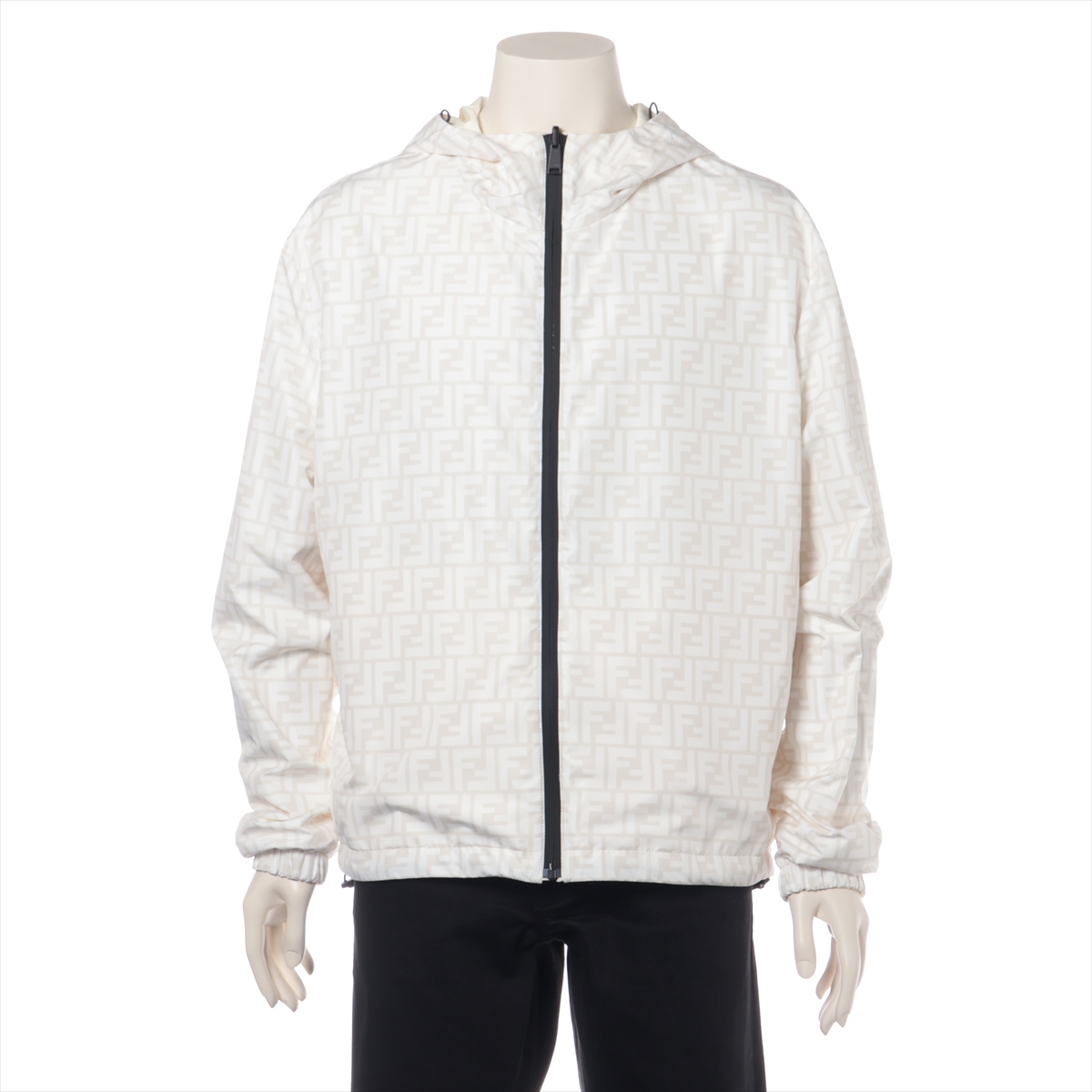 A5215 フェンディ ノーカラージャケット 半裏仕立て オレンジ 38 AOYAMA 【洋服の青山】ノーカラ―ジャケット レディース グレー