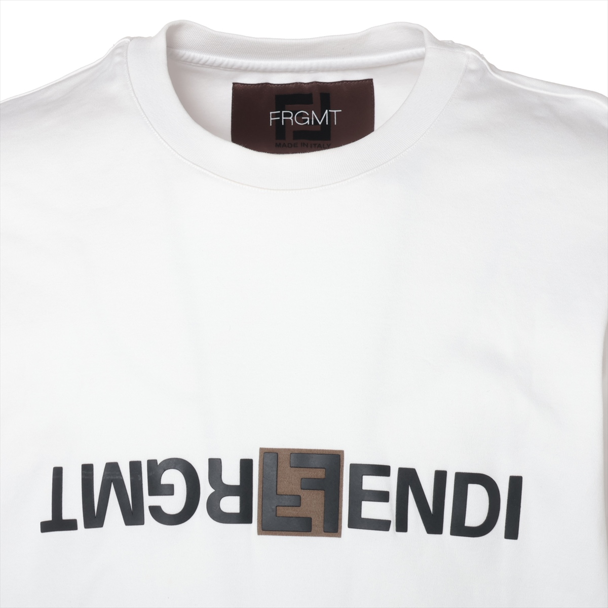 フェンディ×フラグメント FFロゴ 23年 コットン Tシャツ XL