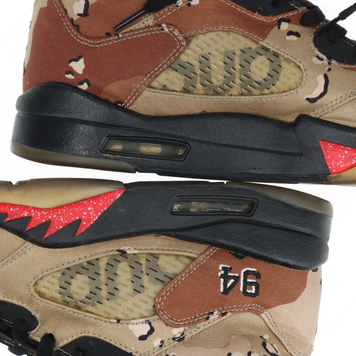 ナイキ×シュプリーム AIR JORDAN 5 RETRO SUPREME レザー