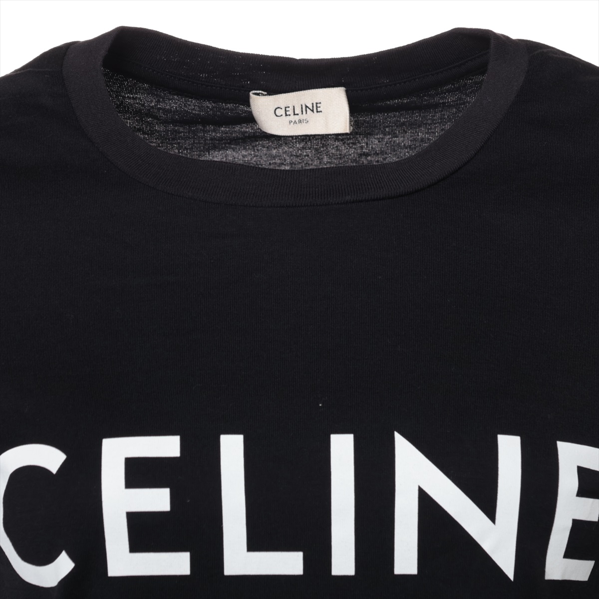 Celine Hedi Period Cotton T-shirt XS Ladies' Black 2X314916G