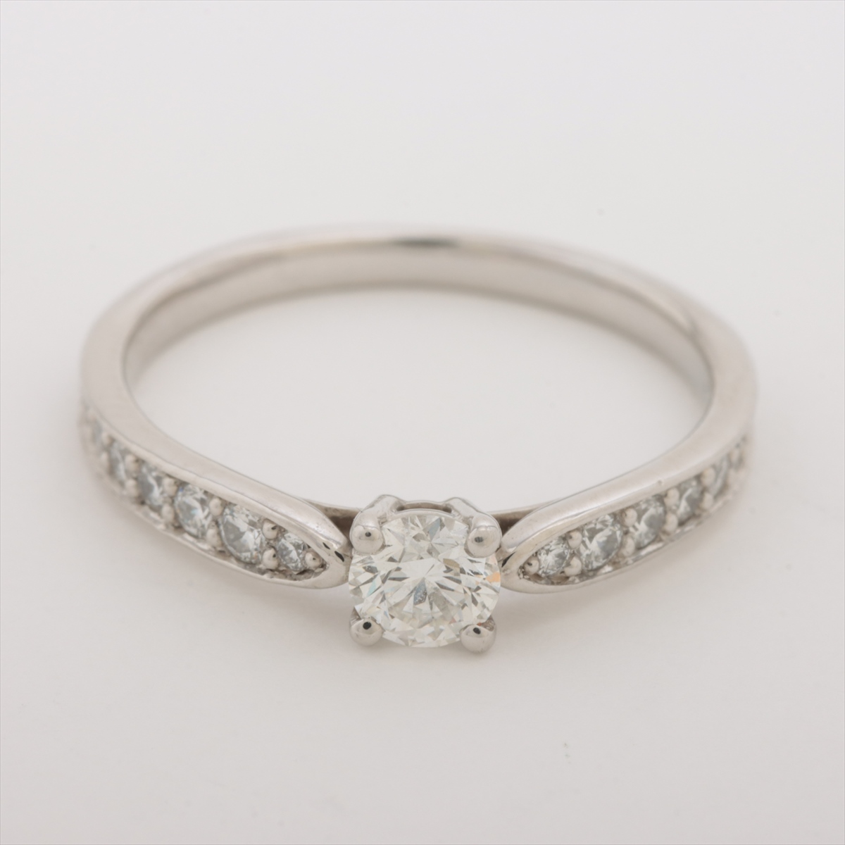 ティファニー ハーフサークル ダイヤモンドリング Pt950 ダイヤモンド13粒