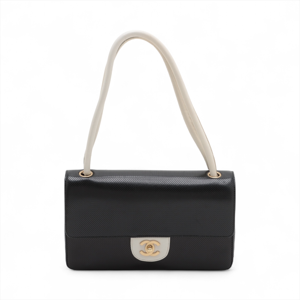 美品／鑑定済み○ シャネルパンチングハンドバッグココマーク9