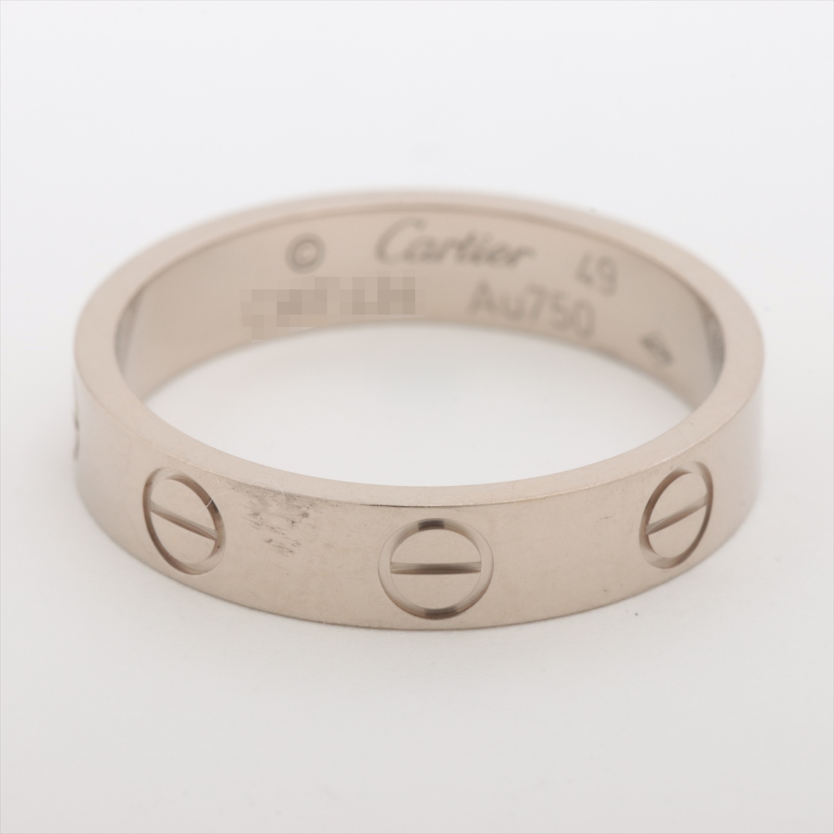 カルティエ ミニラブ リング 指輪 9号 18金 K18ホワイトゴールド