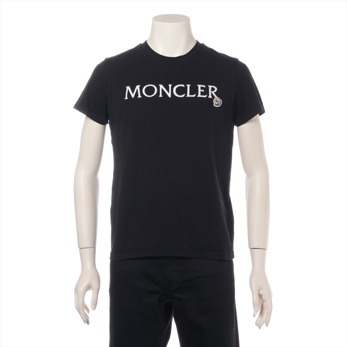 モンクレール 22年 コットン Tシャツ S メンズ ブラック
