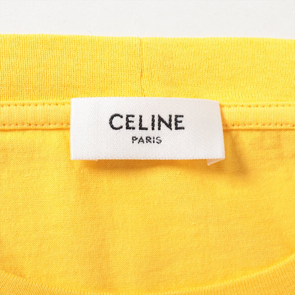 Celine Hedi Period Cotton T-shirt XL Men's Yellow 2X681671Q