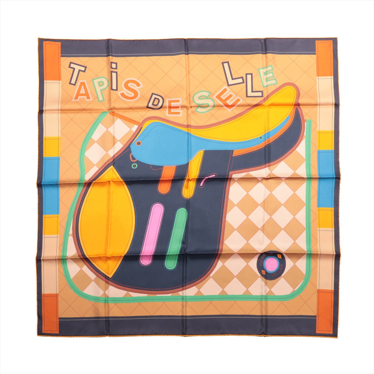 エルメス カレ90ダブルフェイス Tapis de Selle タピ ドゥ セル