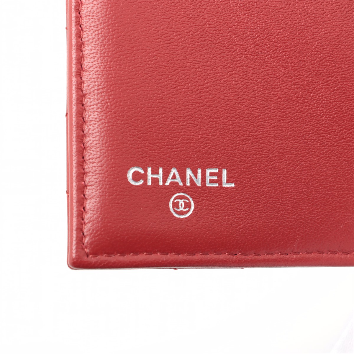 経典ブランド シャネル マトラッセ 22 シルバー金具 レッド 財布 ラムスキン 小物