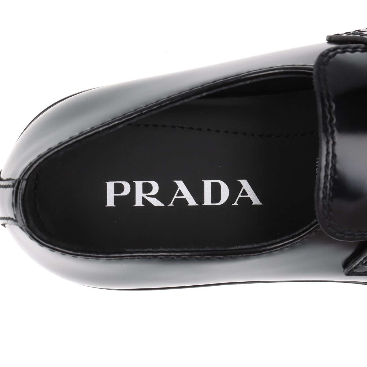 関税込PRADAトライアングルロゴレザーローファー PRADA プラダ （PRADA） ヴィンテージ トライアングルロゴ