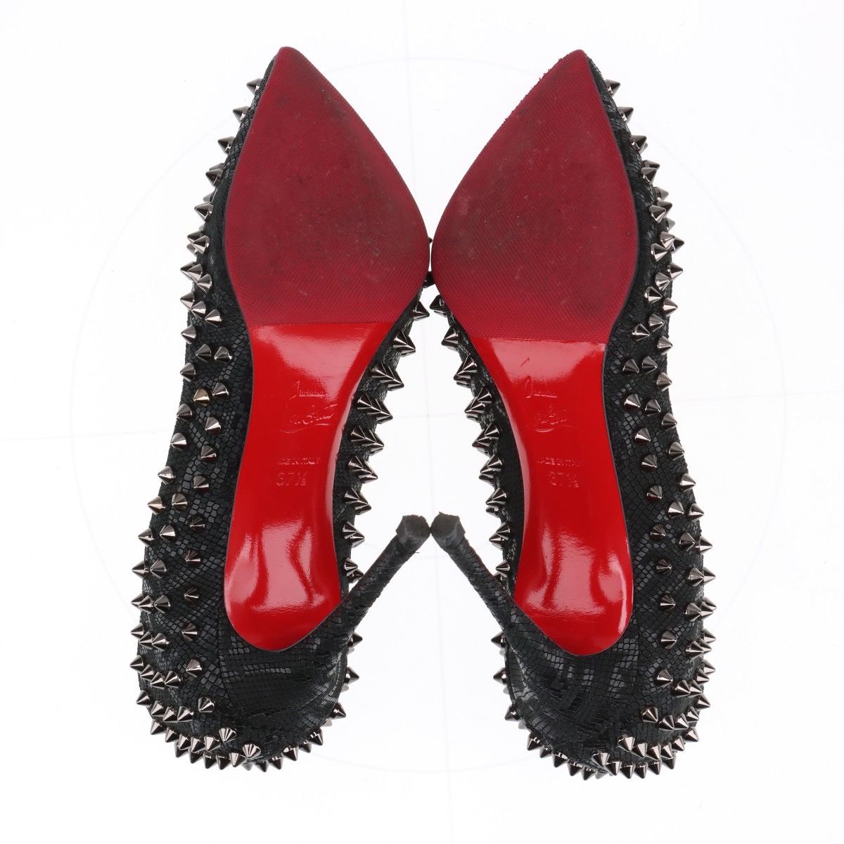 ルブタン スパイクスタッズパンプス ブラック 37.5 37 1/2
