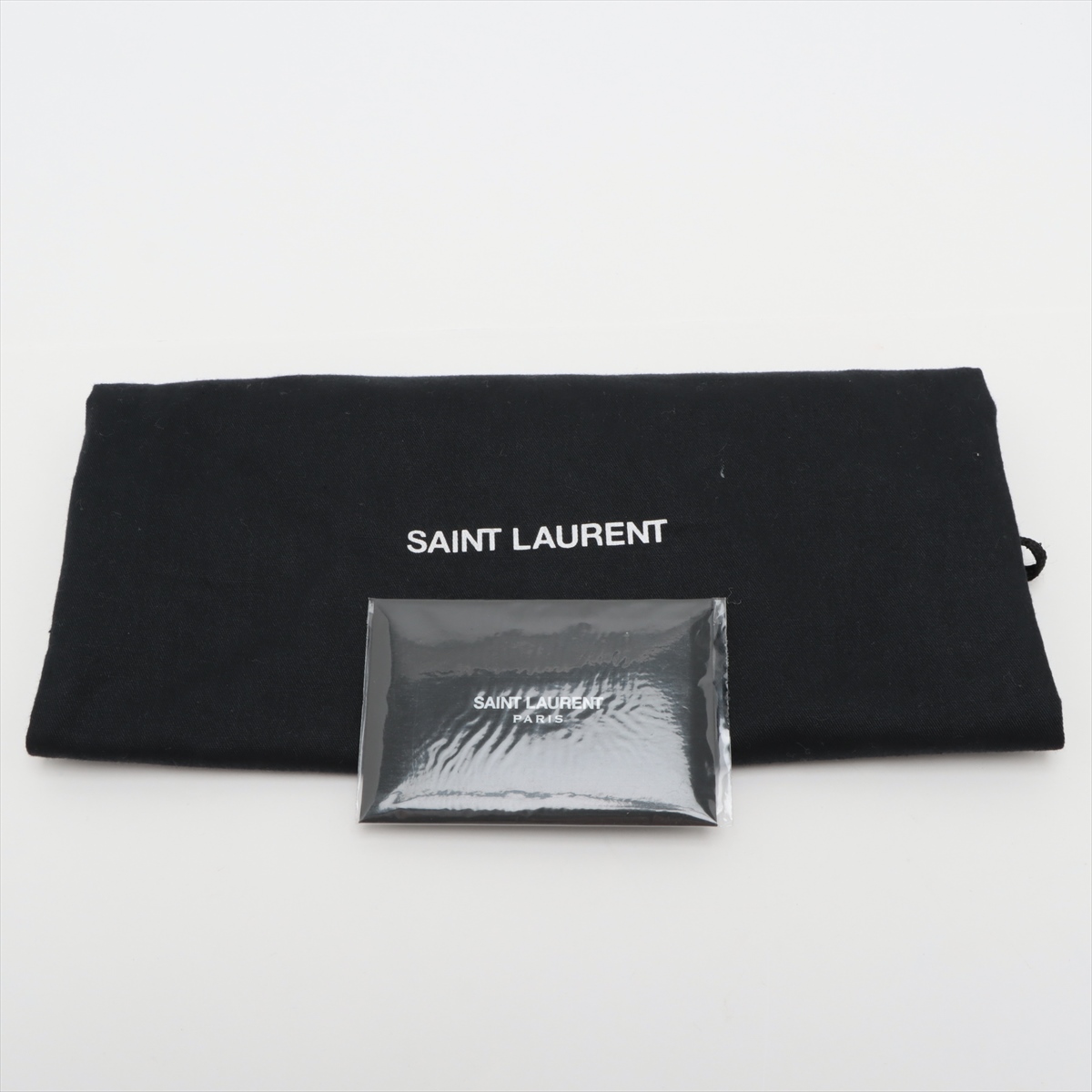 Saint Laurent Paris suede x rhinestone Chain Shoulder Bag