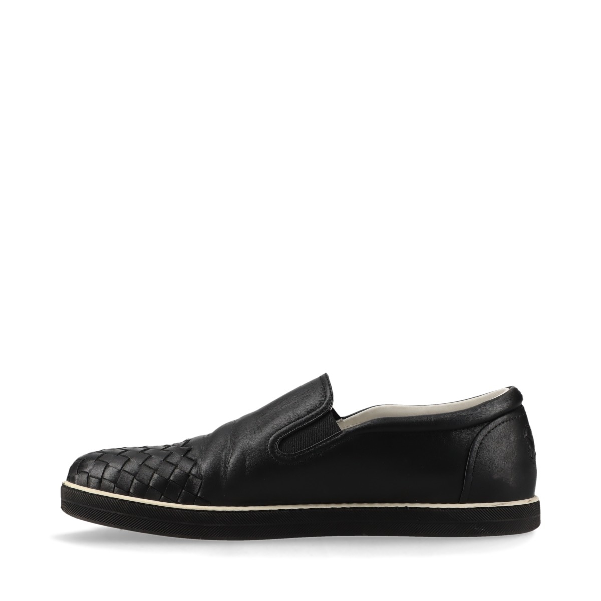 【正規品:本革】ボッテガヴェネタ　スリッポン BOTTEGA VENETA - ボッテガヴェネタ レザー イントレチャート