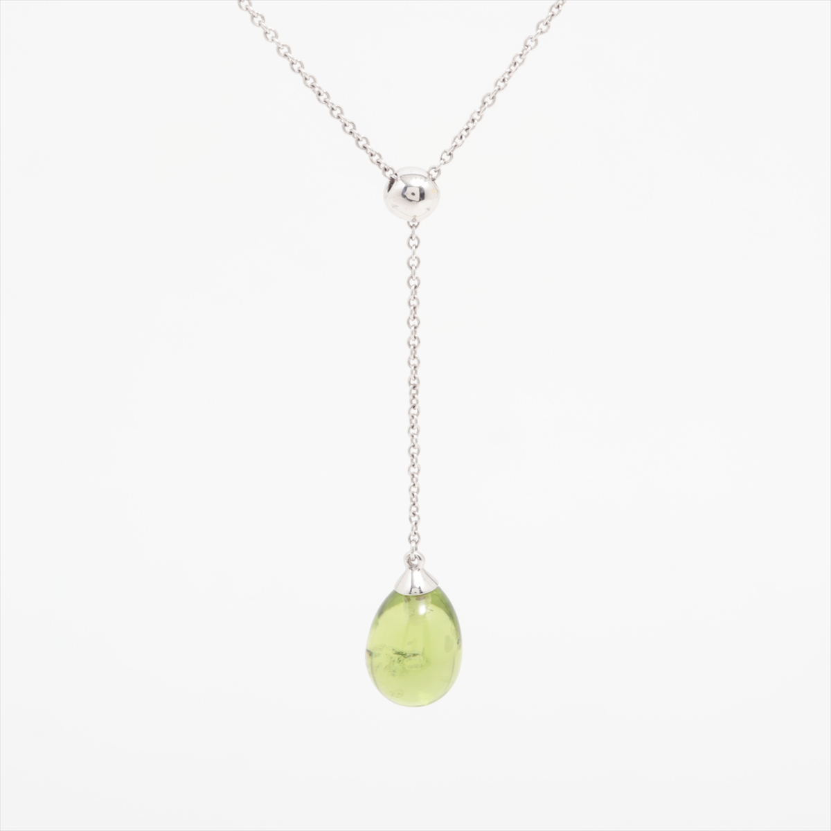 ティファニーレインボーネックレスペリドット750 ホワイトゴールド