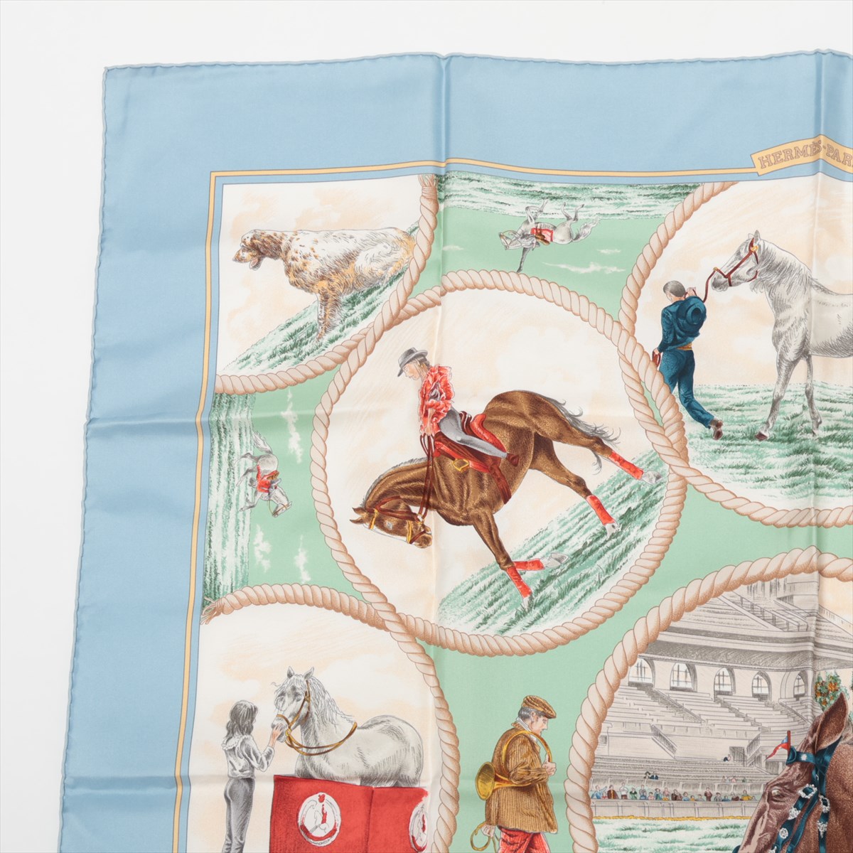 HERMES】【Auteuil en Mai】【フランス製】エルメス『カレ90