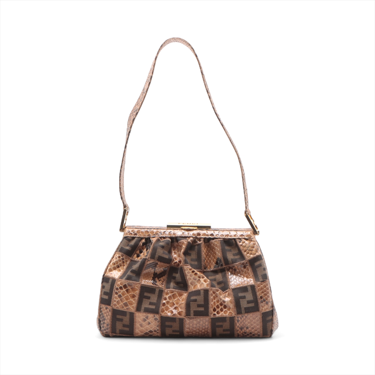 フェンディ FENDI ズッカ柄 ショルダーバッグ ブラウン