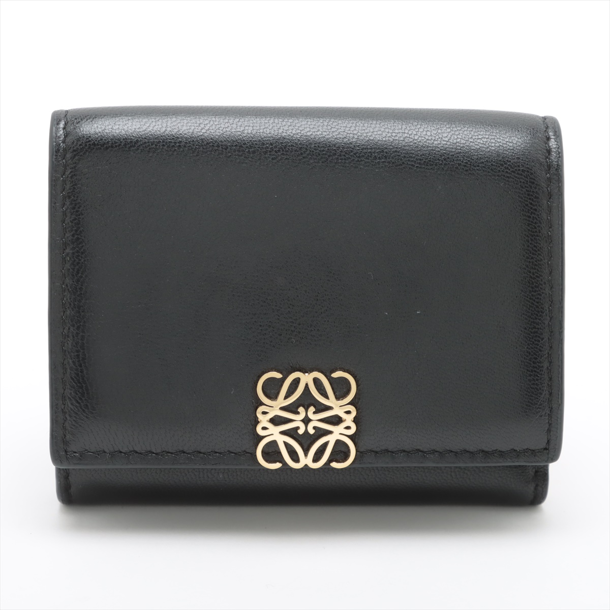 ある ✨✨ ロエベ LOEWE アナグラム トライフォールド コンパクト 美品 LOEWE 三つ折り 財布 トライフォールド アナグラム