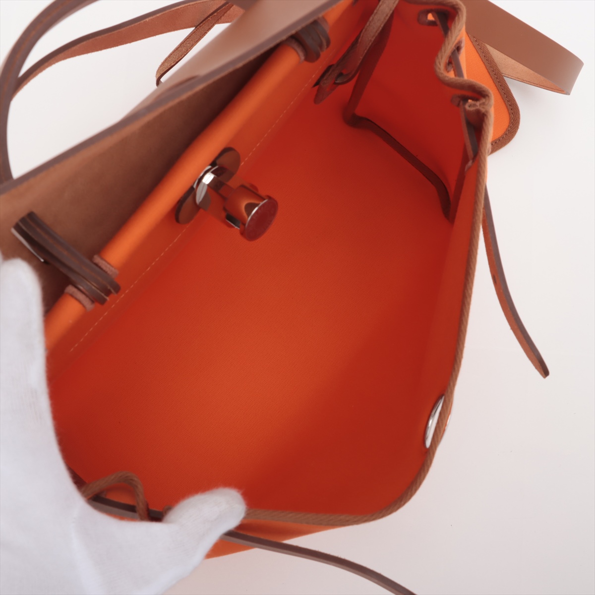 エルメス エールバッグジップPM トワルオフィシエxヴァッシュ