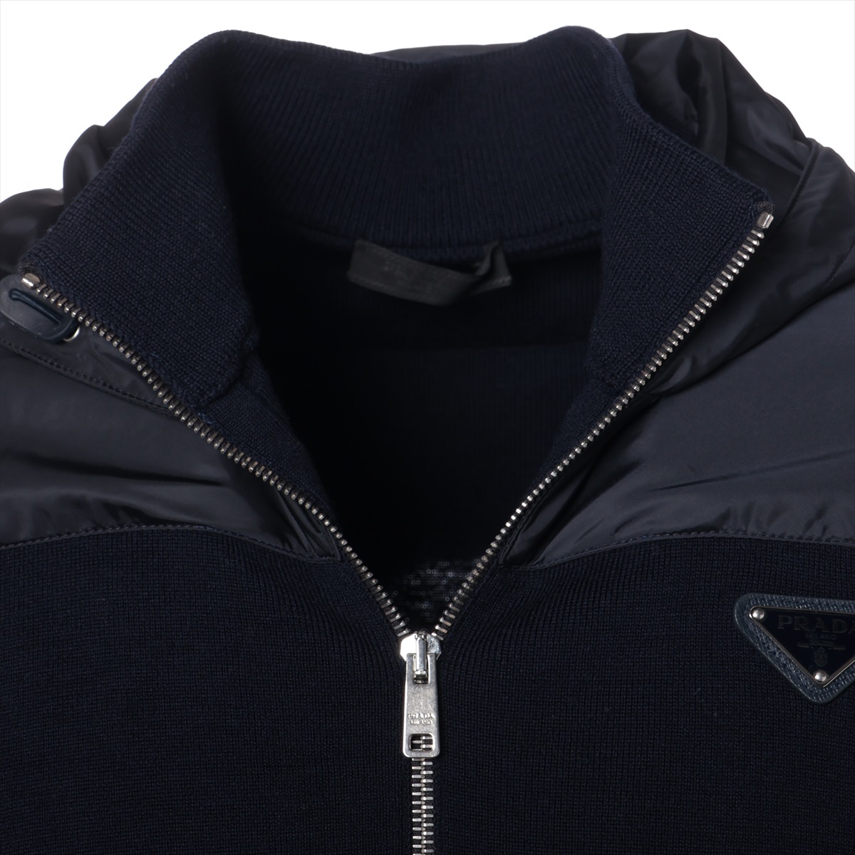 VINTAGE●PRADA●トライアングル ロゴ 22年 ウール パーカー A3297547.JPG