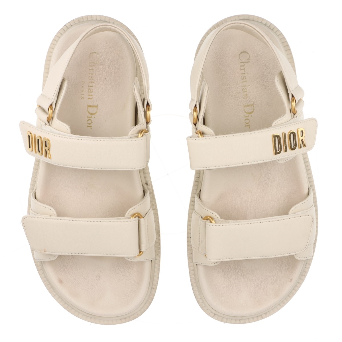 クリスチャンディオール DIORACT レザー サンダル 36 レディース