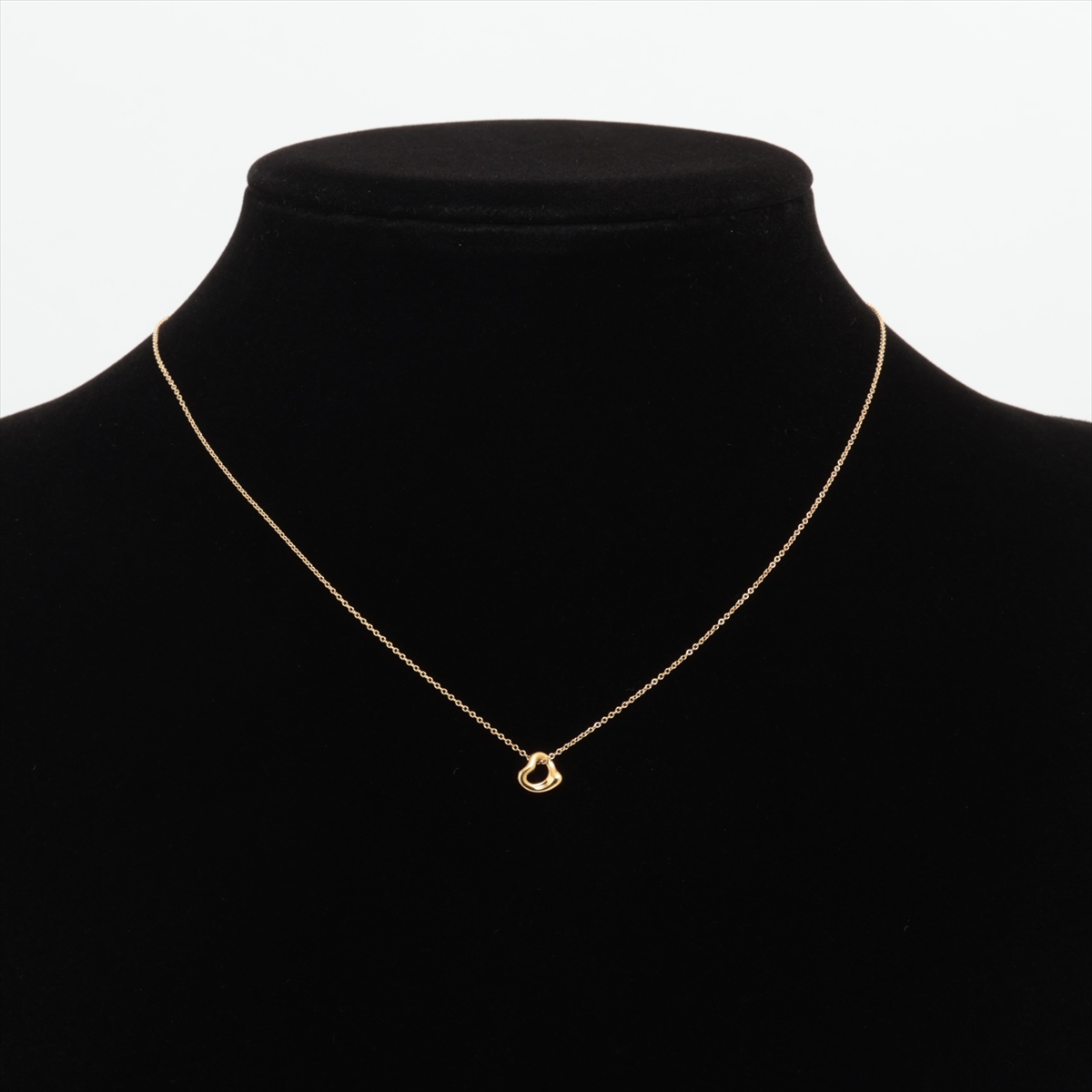 ティファニー TIFFANY&Co. オープンハートピアス YG Au750 1.4g