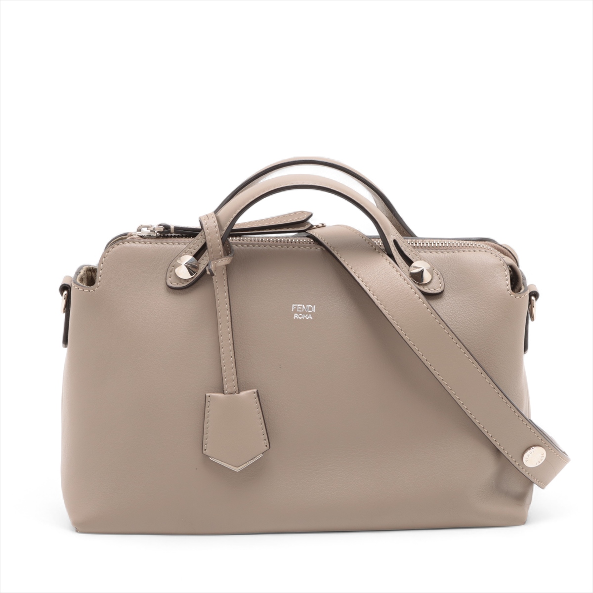 FENDI ベージュレザー ハンドバッグ バイ ザ ウェイ セレリア ミディアム カーフレザー ベージュ | Fendi