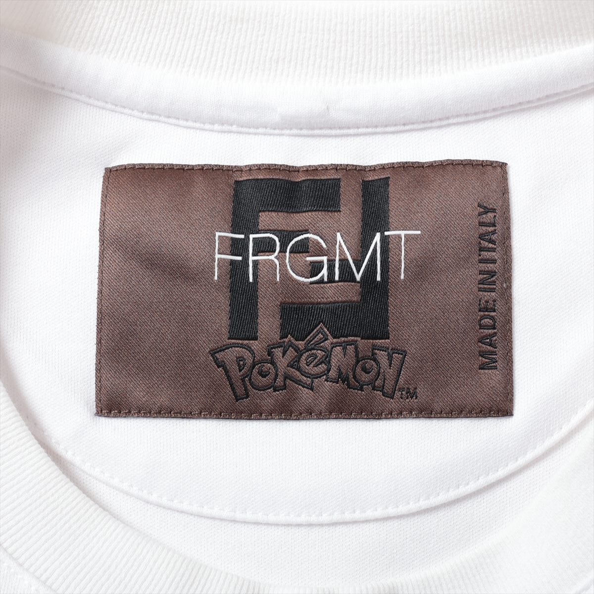 フェンディ 23年 コットン Tシャツ L メンズ ホワイト FY1144