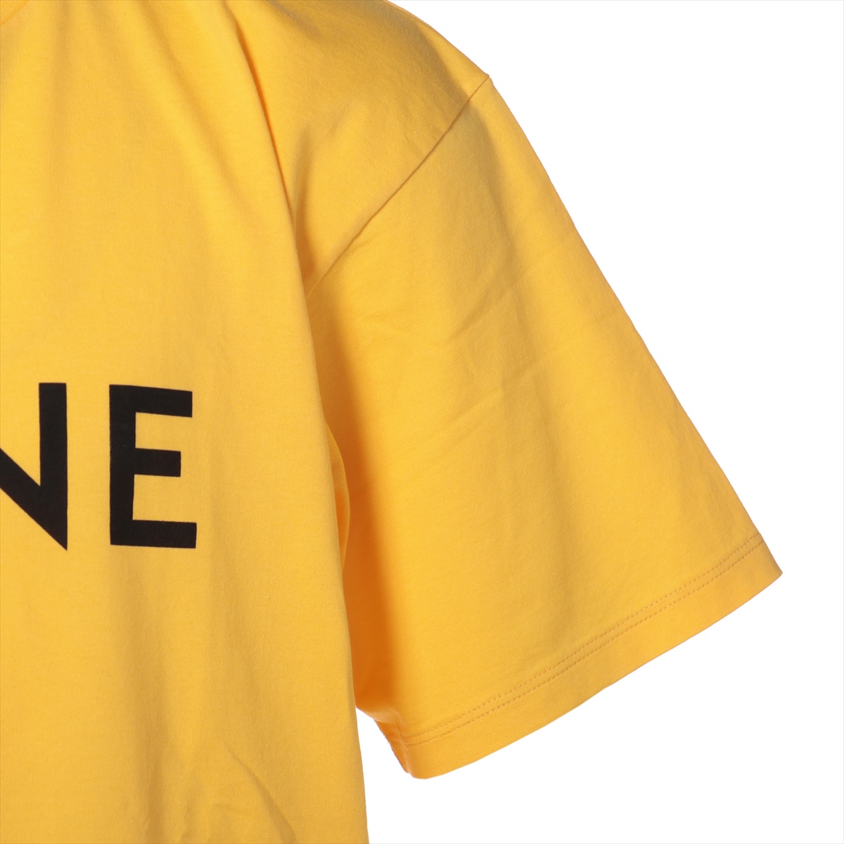 【美品】 CELINE セリーヌ センターロゴ Tシャツ イエロー メンズ L A3718746-2.JPG