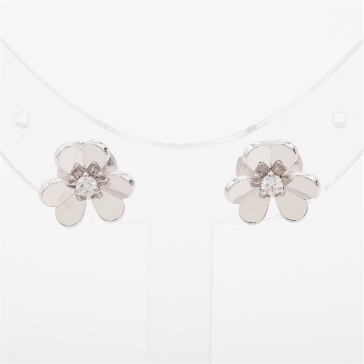 ヴァンクリーフ&アーペル フリヴォル ミニ ダイヤ ピアス 750(WG) 3.4g VCARP0J600