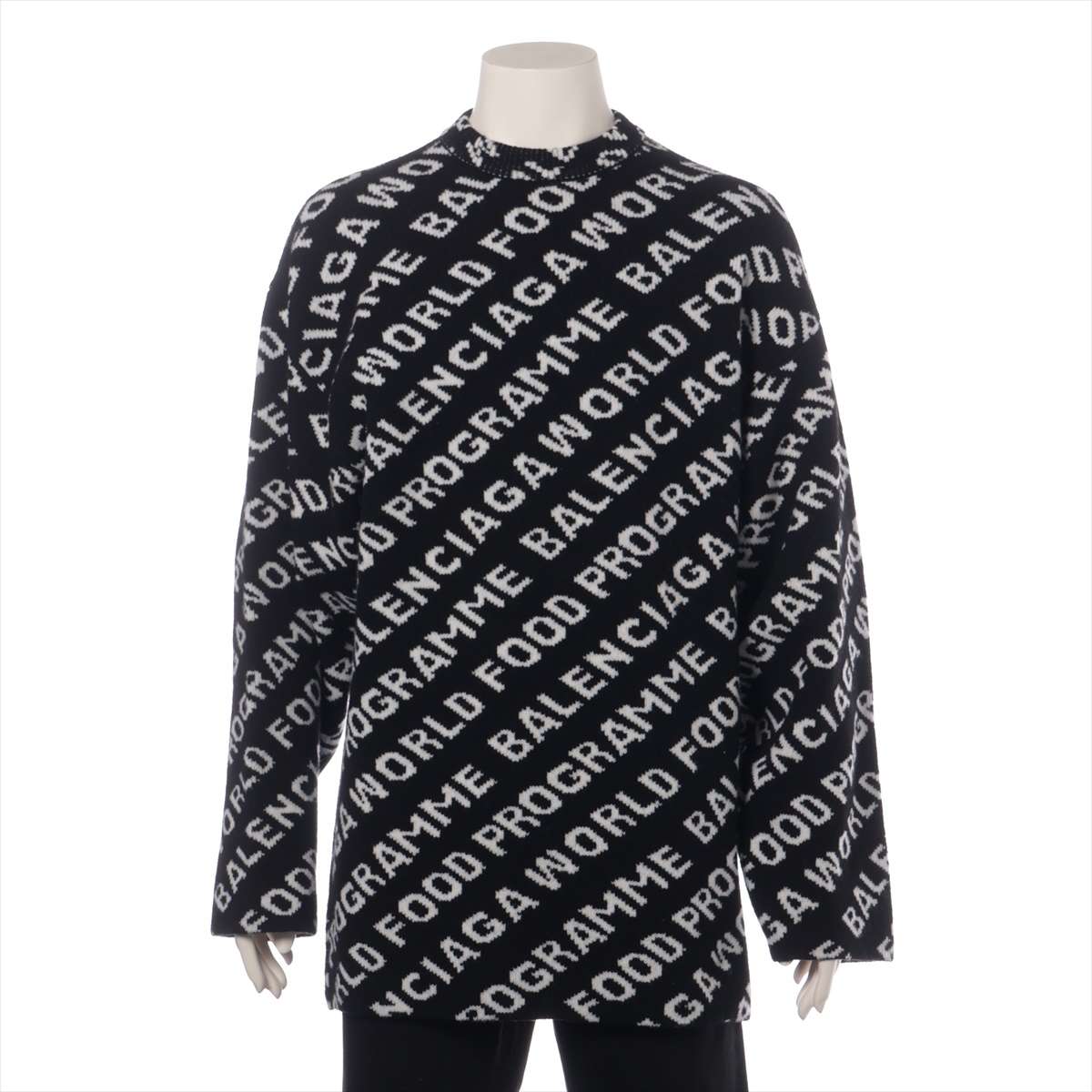 バレンシアガ BALENCIAGA ロゴ総柄 ロングパンツ 659026 36