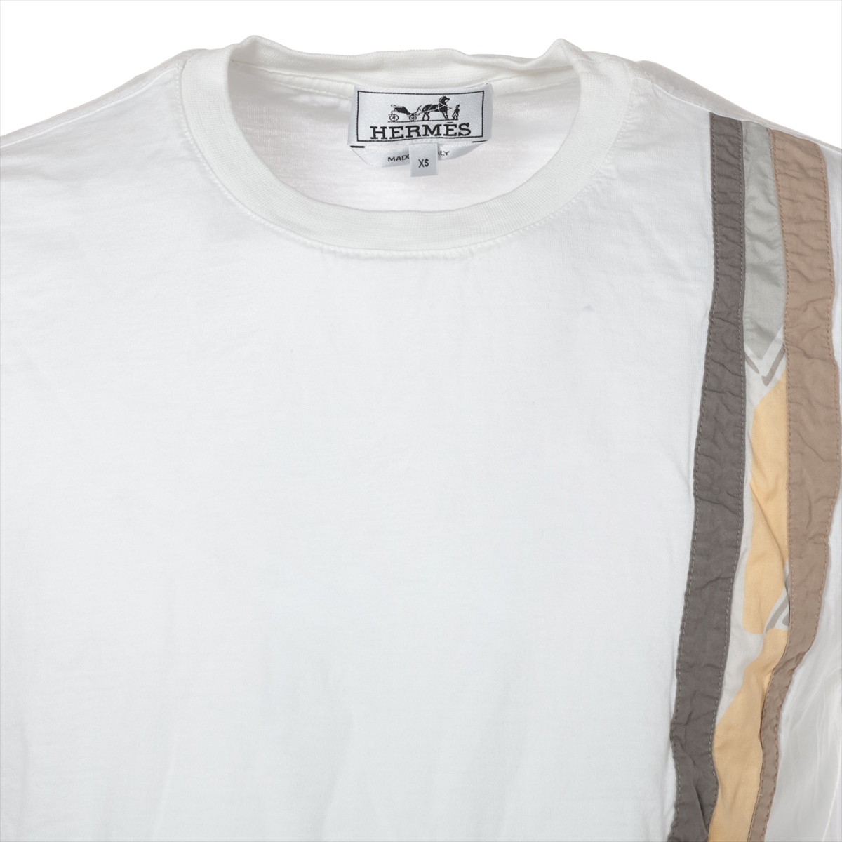 エルメス 24SS コットン Tシャツ XS メンズ ホワイト 41-5738