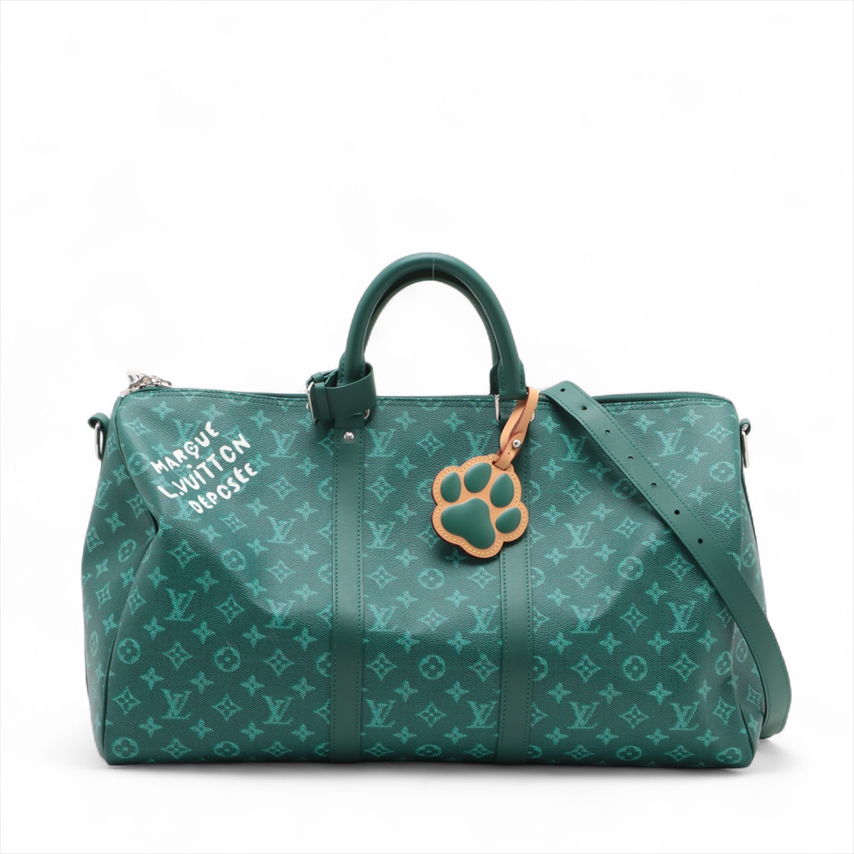 ヴィトン モノグラム ヘリテージ キーポル バンドリエール50 M12687 グリーン RFID反応あり