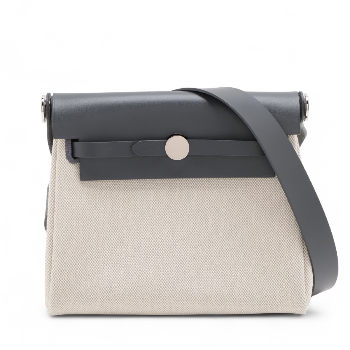 人気【HERMES】バッグ プチ アルソン トワル＆キュイール エルメス エールバッグジップ20 トワルアッシュxヴァッシュ
