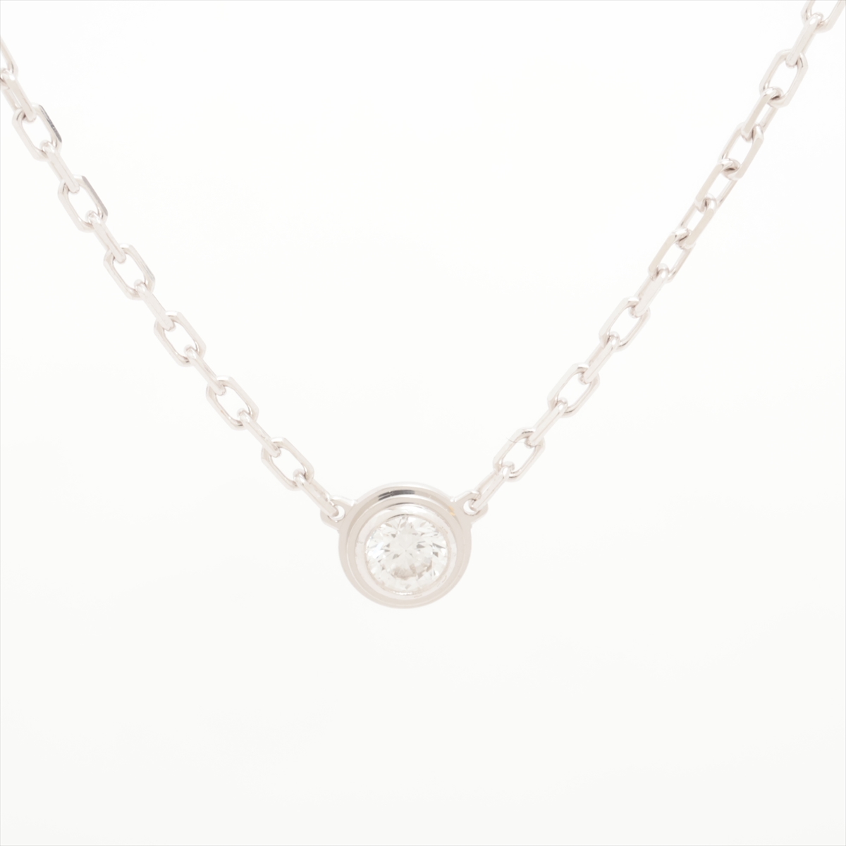 カルティエ ダムール SM ダイヤ ネックレス 750(WG) 2.7g