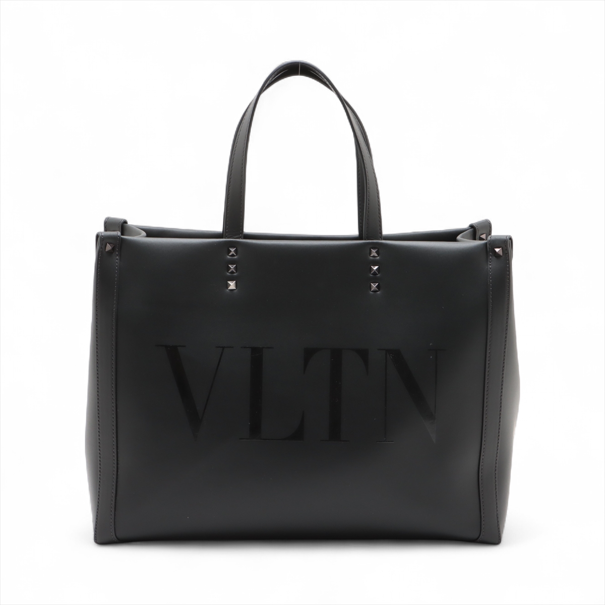 くらしを楽しむアイテム ヴァレンティノガラヴァーニ トートバッグ レザーxスタッズ VLTN バッグ