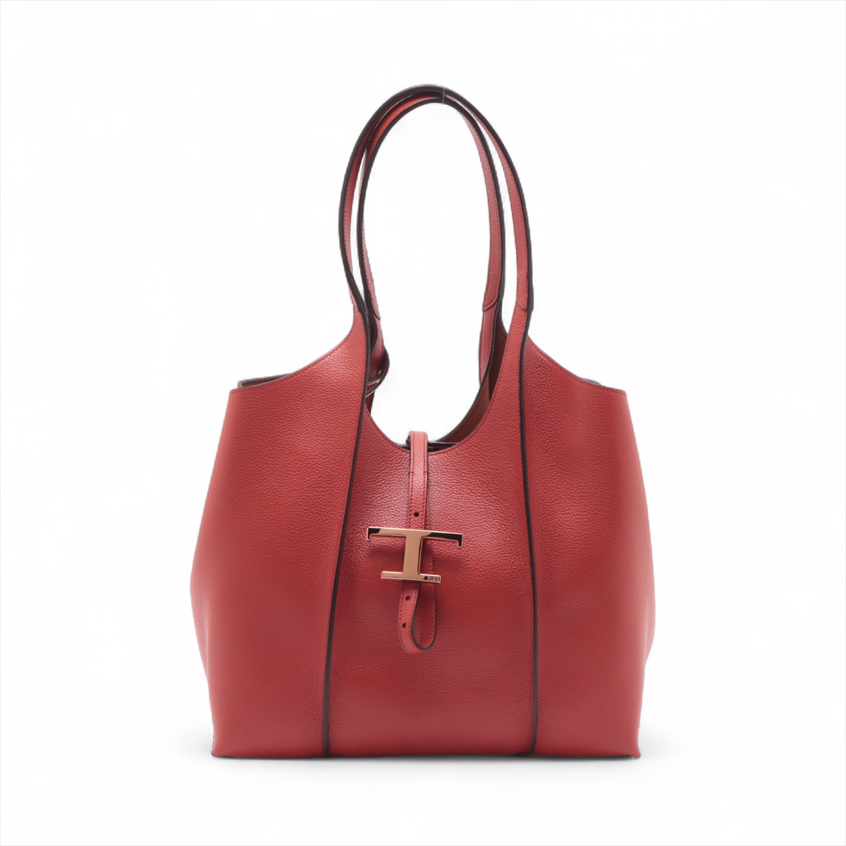 【TO’DS】VIP価格!Tタイムレスレザーハンドバッグ トッズ Tタイムレス レザー ハンドバッグ ブラウン A3729366
