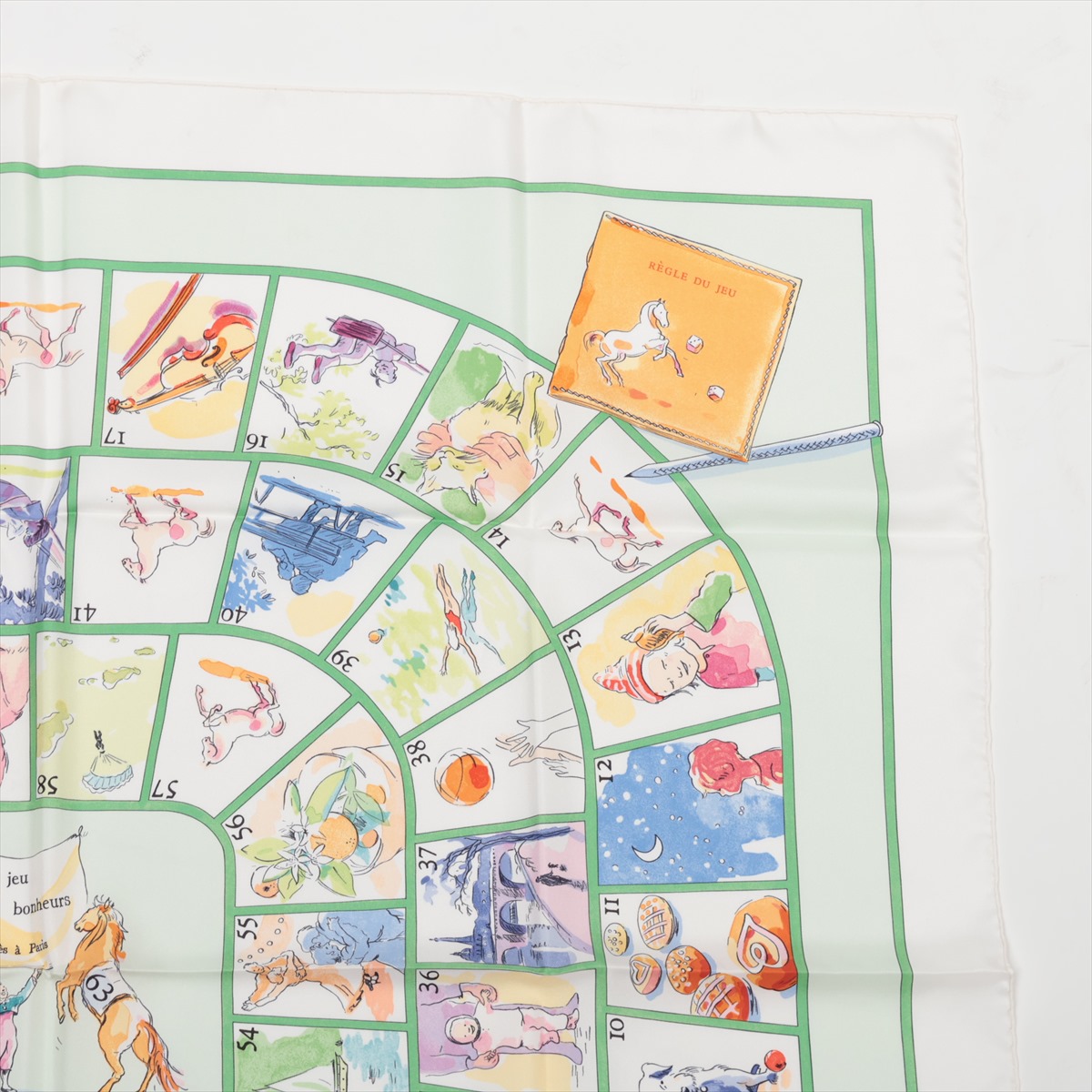 エルメス カレ90 Le jeu des petits bonheurs 小さな幸せの