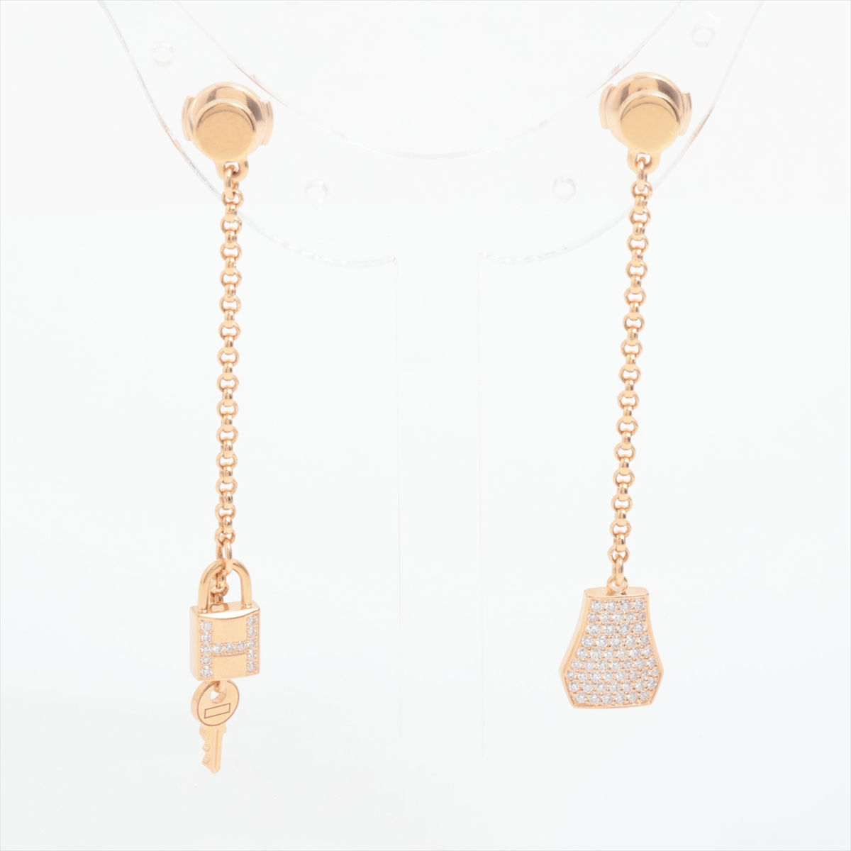 エルメス ケリークロシェット ダイヤ ピアス 750(PG) 8.3g