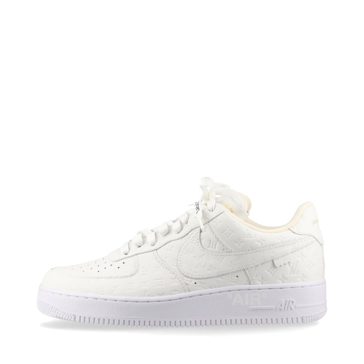 ヴィトン AIR FORCE 1 21年 レザー スニーカー 9 メンズ ホワイト LD1221 モノグラム 替え紐 保存袋あり