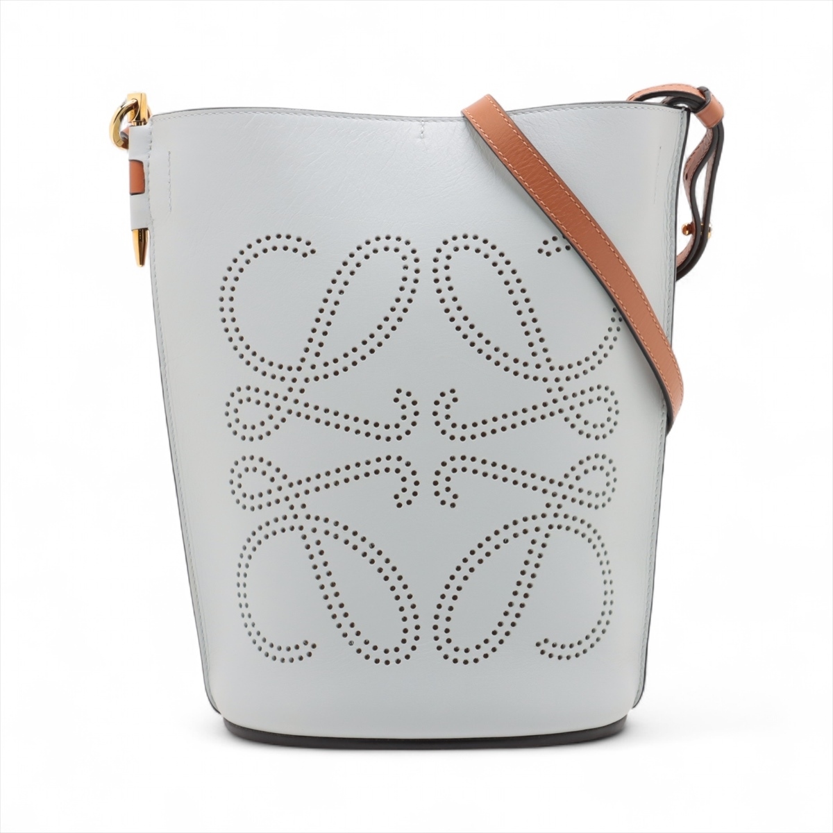 ロエベ ゲートバッグ アナグラム レザー ショルダーバッグ