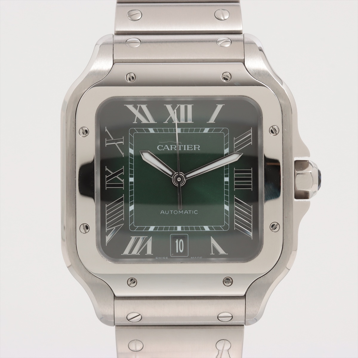 カルティエ サントス ドゥ カルティエ WSSA0062 SS SS AT グリーン文字盤 あまりごま4