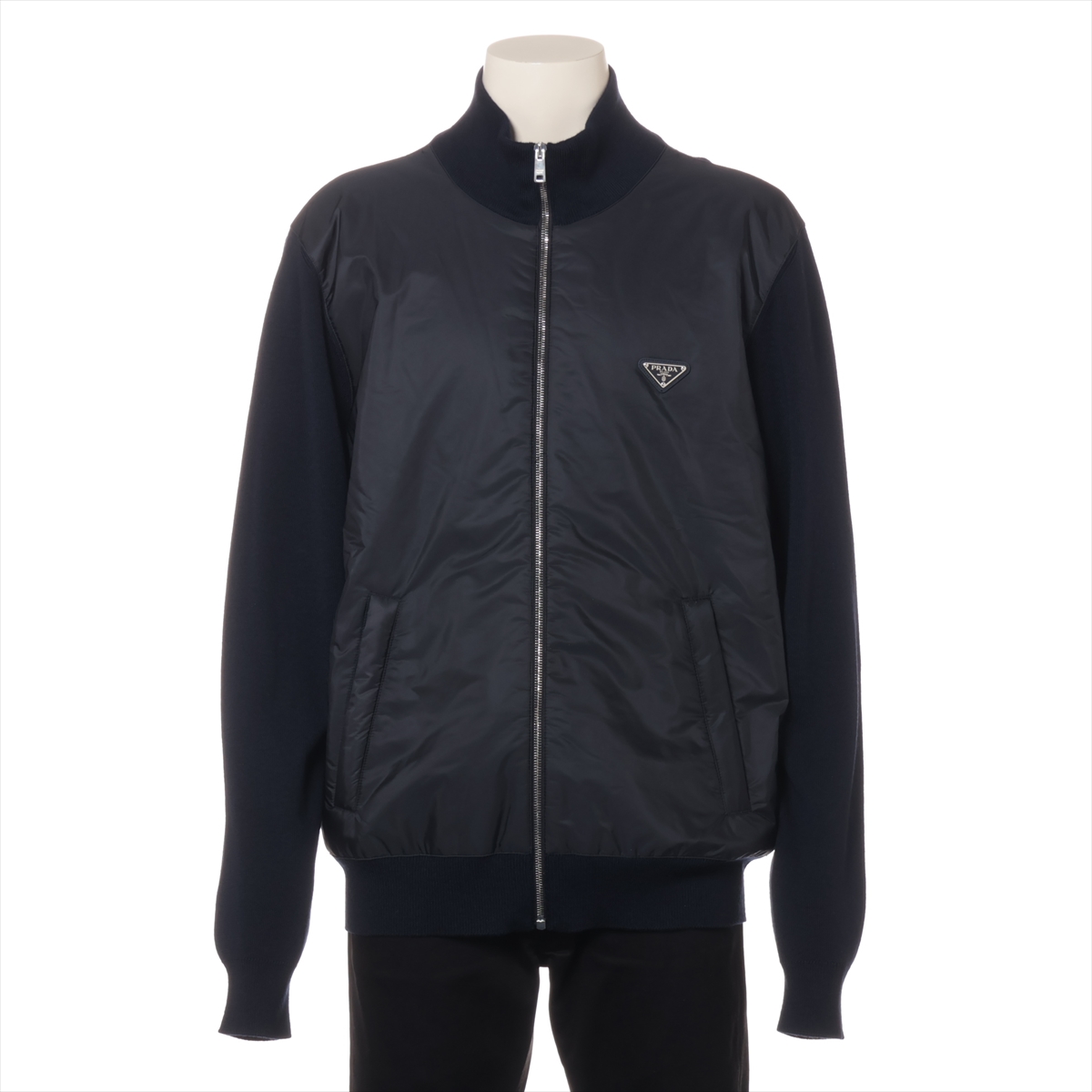 プラダ 21AW ウール×カシミヤ ダウンジャケット 42 レディース