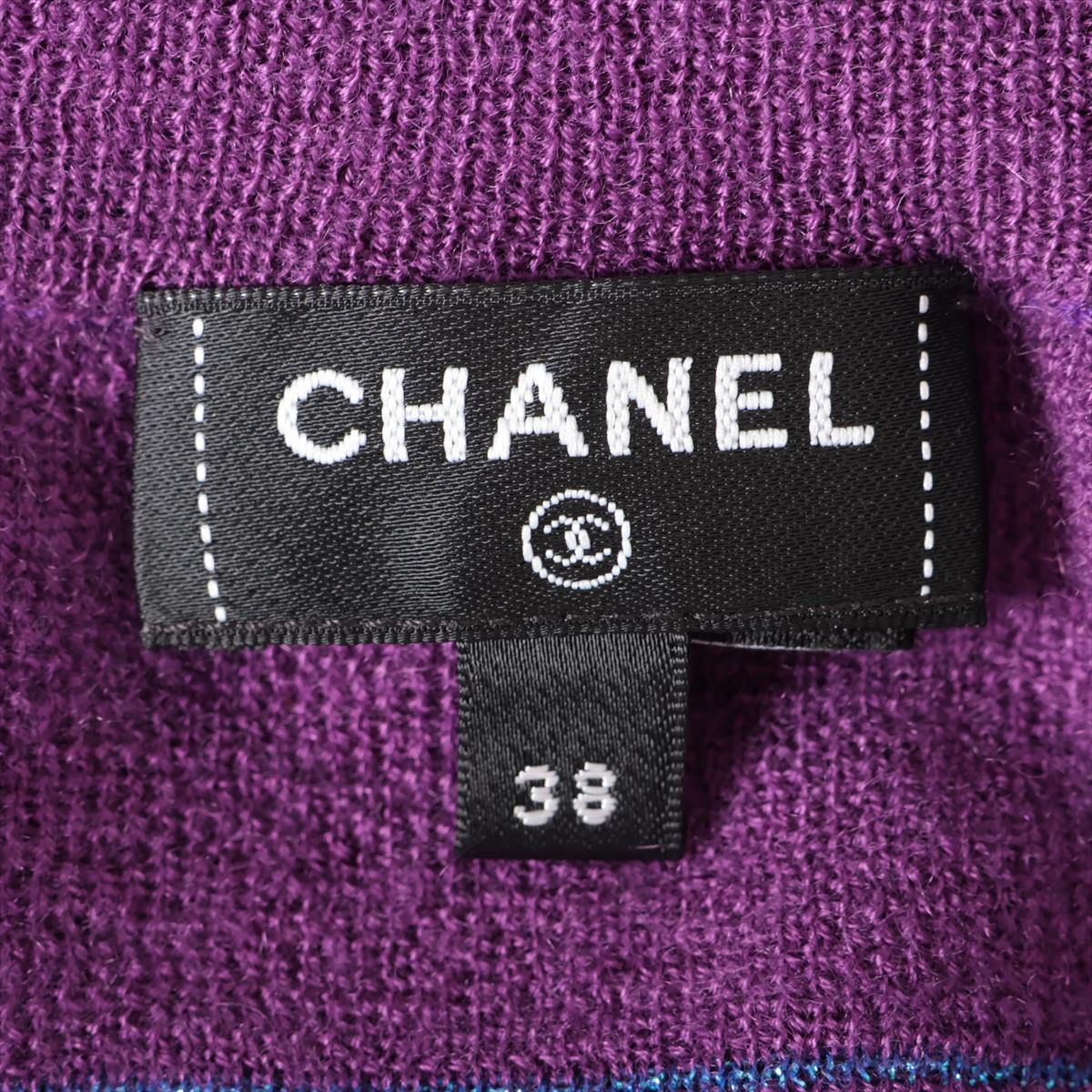 CHANEL ジャンバー Chanel Coco Mark Cashmere Short Sleeve Knitwear 38 Ladies